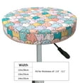 thumbnail image 4 of Lsque Colorful Cute Pig Round Bar chair cushion covers Velvet Fabric Premium Comfort Protects from Scratches and Stains for 14-17 Inch Chair- 13 inch, 4 of 7