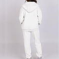 thumbnail image 5 of Women's Two Piece Athletic Set Zipper Front Hoodie And Elastic Waist Joggers Breathable Fabric Comfortable Wear, 5 of 9