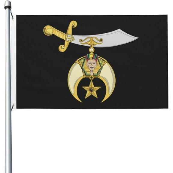 Masonic Shriner Split 3x5 Double Sided Flag Fade Resistant Banner Polyester Flag with 2 Brass Grommets For Indoor Outdoor