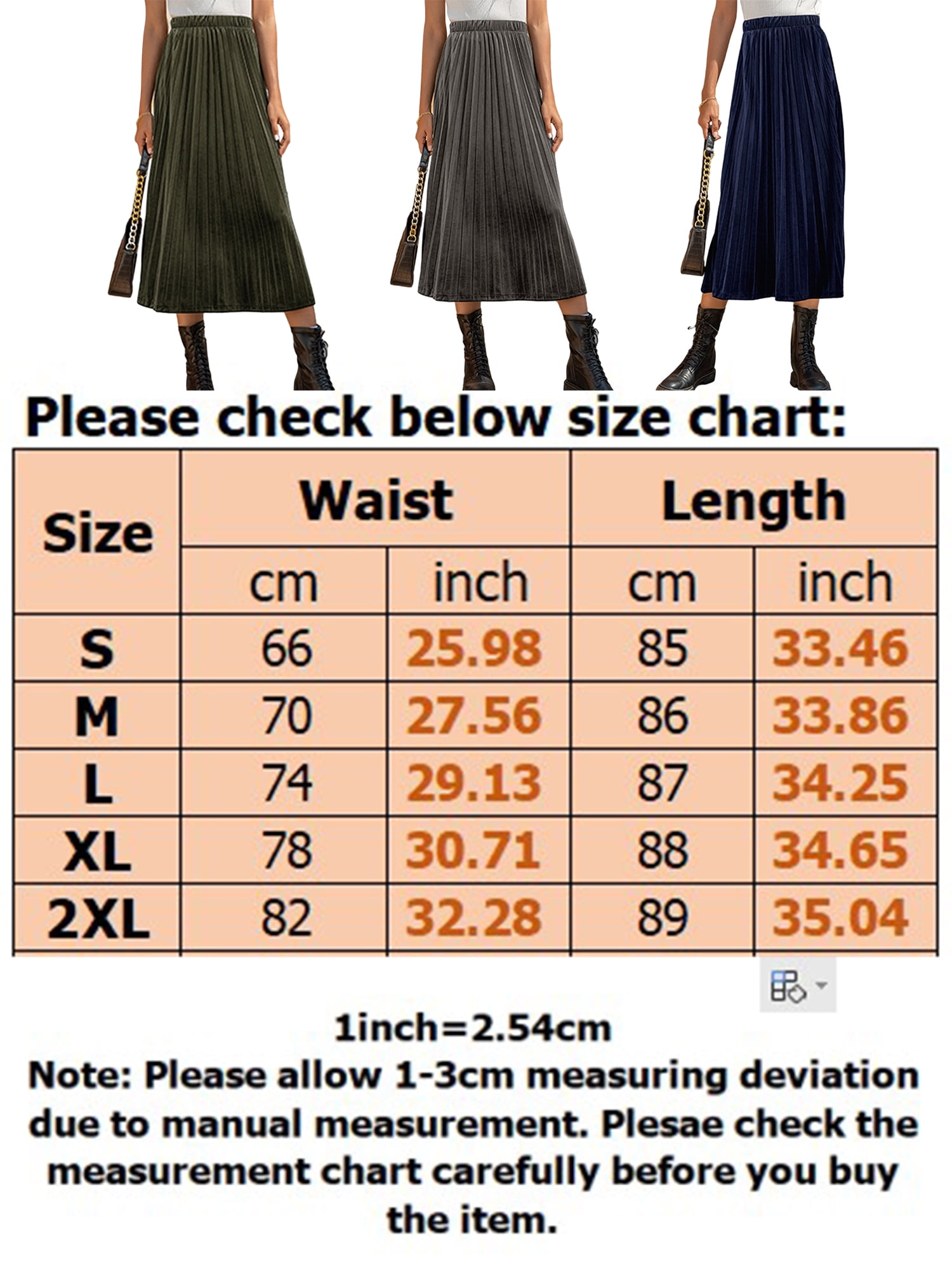 33 inch length skirts