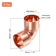 thumbnail image 2 of Uxcell Paquete de 5 de 1 Pulgada 90 Grados Codo Conector de Tubo de Cobre de Giro Corto con Soldadura de Sudor, 1.81x1.81x0.04pulgada, 2 of 6