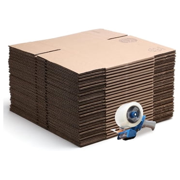 VALUEMAILERS 5x5x12 Corrugated Cardboard Boxes – 25-Pack For Shipping & Moving