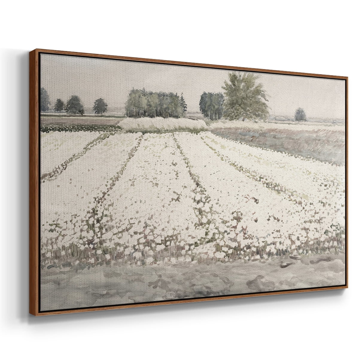 Vintage Landscape-MXII By Wexford Home Framed in Walnut Wood Gallery Wrapped Canvas 17 in. x 25 in.