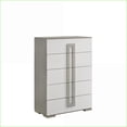 thumbnail image 4 of Chests & Wardrobes, Olivia Contemporary 5-Drawer Wood Chest, White | White | Wood, 4 of 5