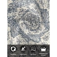 thumbnail image 7 of Beige Blue Boho Cloth Napkins Set of 8 Reusable Dinner Napkins, Medieval Vintage Ethnic Floral Abstract Cocktail Napkin Washable Table Napkins for Wedding/Holiday Party/Baby Shower 20"x20", 7 of 7