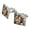 Silver, variant on Dogs Lab Retriever Dachshund Poodle Pattern Square Cufflink Set - Silver or Gold