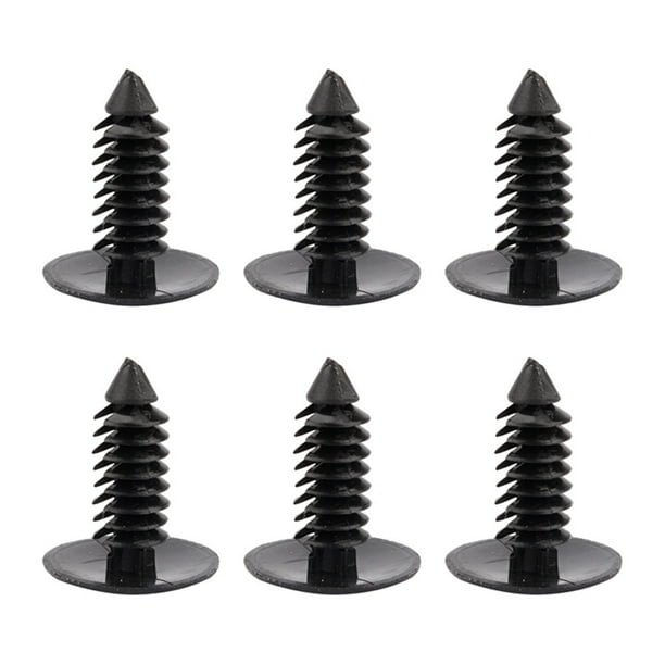Mantenedores de Parachoques de Automóvil de 100 piezas, Empuje de PlásTiCO de 7,5 mm en el Hiriente, sujetador clips Negros clips de clip para uso en automóvil