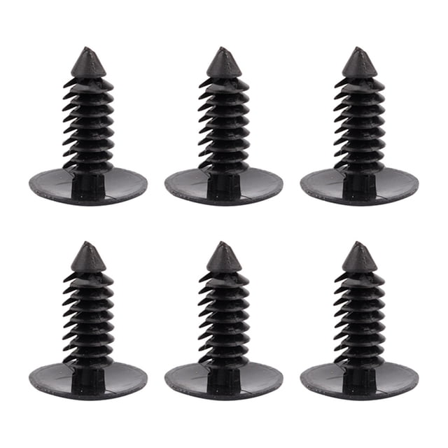 M Buder 100 Piezas Remaches de Plástico para Puerta de Coche, Sujetadores de Parachoques con Orificio de 7.5 mm / 0.30 inches, Clips Universales de Nailon Negro para Autos