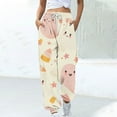 thumbnail image 2 of Birdeem Pantalon à Cordon Imprimé Color Block Mode Halloween pour Femmes, 2 of 5