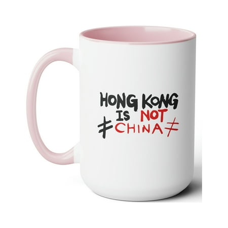 

Hong Kong is Not China Stand With HK Two-Tone Coffee Mugs 15oz