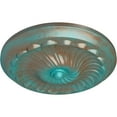 thumbnail image 3 of Ekena Millwork 12 1/4"OD x 2 1/4"P Flower Spiral Ceiling Medallion (Fits Canopies up to 2"), Hand-Painted Copper Green Patina, 3 of 8