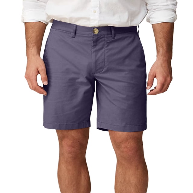 Men's Solid Color Beach Shorts - Mid - Waist, Elastic Waist with Pockets for Summer