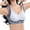 Blue, variant on Bra Womens Seamless Push Up Underwire Sports Bra for Comfortable Close Bust Support Blue M