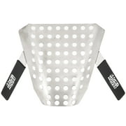 Back of House Ltd. Universal Popcorn Speed Scoop - Perforated Stainless Steel Quick-Fill Scooper - Bags, Buckets, Boxes, Removes Unpopped Kernels - Snacks, Candy, Dessert, Food, Ice & Dry Goods
