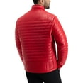 thumbnail image 2 of X RAY Jeans PU Quilted Jacket with Faux Shearling Lining, Red, L, 2 of 10