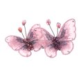 thumbnail image 1 of 1PC Pince à Cheveux de Printemps Broderie Strass Incrusté Barrette en Épingle à Cheveux pour Femme (Rose), 1 of 7