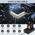 thumbnail image 5 of K&F Concept LP-E6/LP-E6N/LP-E6NH Camera Battery Charger, Dual Slot Type-C/Micro USB Charger for Canon EOS R5, R6, R, EOS 5D Mark IV, 5D Mark III, 5DS, 5DS R, 5D Mark II, 6D, 5 of 7