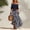 Navy Blue, variant on Morttic Women's Bohemian 2 Piece Outfit – Off Shoulder Bubble Short Sleeve Top & Striped High Slit Maxi Skirt with Belt Navy Blue，S