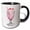 Black/White, variant on 3drose, Pretty Pink Valentine Milkshake Illustration, 11oz Magic Transforming Mug