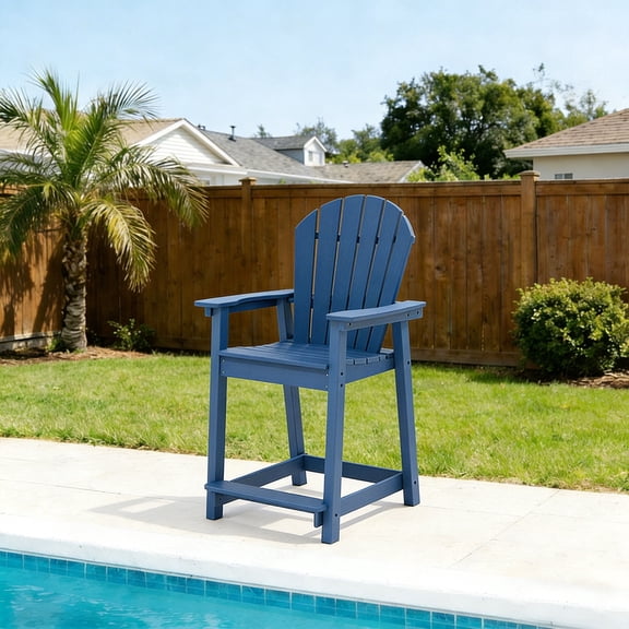OTSUN Tall Modern Adirondack Chair, All Weather HDPE Bar Height Adirondack Stools Widened Durable Design for Porch Patio Yard Lawn Fire Pit Bistro Basement Indoors & Outdoors