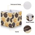 thumbnail image 6 of WOBOGO Oreo Cookies Storage Basket Foldable Easy to Clean Durable with Hollow Support Plate with Handle 11.02×11.02×11.02 in, 6 of 8