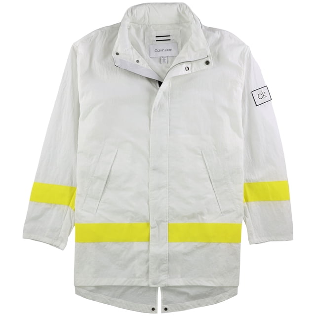Calvin Klein Veste à Rayures pour Homme, Blanc, Moyen