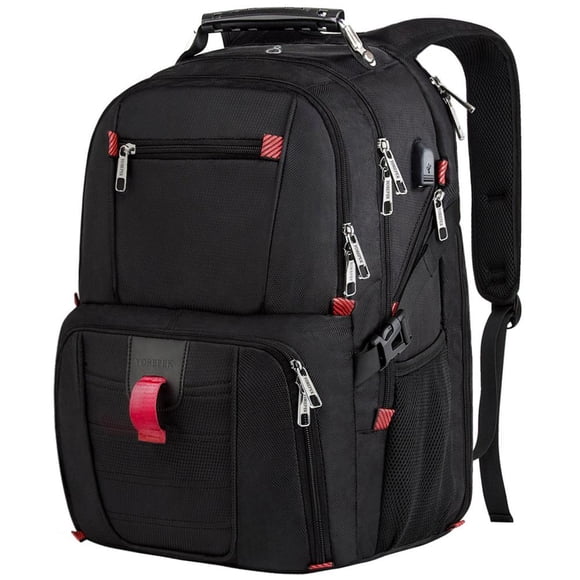 Mochila YOREPEK 50L para hombres Con Puerto De Carga USB Negro