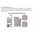 thumbnail image 4 of HEETLY Heavy Duty 500°F Heat Resistant Oven Mitts and Pot Holder Sets, 12" Long 100% Cotton 4-Piece Kitchen Set, 4 of 7