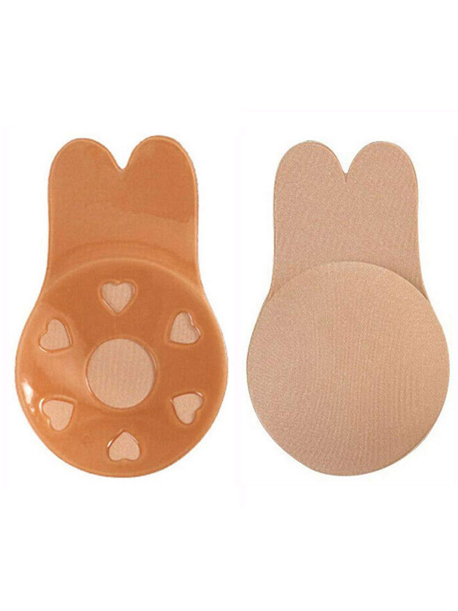 PULLIMORE Rabbit Ear Self Adhesive Invisible Bra Breast Lifting Push Up  Strapless Backless Nipple Covers for Wedding Party 