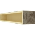 thumbnail image 5 of 6"H x 8"D x 72"W Hand Hewn Faux Wood Fireplace Mantel, Natural Honey Dew, 5 of 15