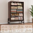 thumbnail image 6 of 5 Drawer Dresser for Bedroom, Tall Dresser Chest of Drawers, Rustic Wood Bedroom Dressers Clothes Organizer, Freestanding Wooden Closet Chest for Living Room, Bedroom, Entryway, 6 of 7