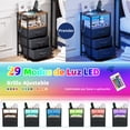 thumbnail image 4 of Mesa Auxiliar FurnitureR con Luz LED y 3 Cajones Negro, 4 of 7