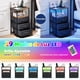 thumbnail image 4 of Mesa Auxiliar FurnitureR con Luz LED y 3 Cajones Negro, 4 of 7
