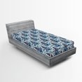 thumbnail image 2 of Ambesonne Marine Themed Fitted Sheet, Nautical Ocean Waves, Twin XL Size, Pale Azure Blue Peach, 2 of 5