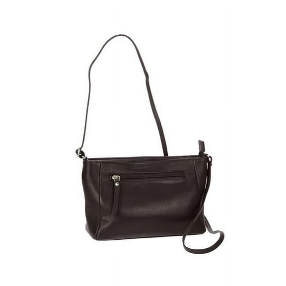 Leather Top Zip Crossbody Bag