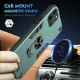 thumbnail image 4 of Allytechgroup iPhone 12 Pro Case Cover, Bumper Shockproof Case with Ring Holder Stand Compatible with Car Mount Premium PC and TPU Phone Case for iPhone 12 Pro, Darkgreen, 4 of 7