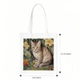 thumbnail image 3 of COMIO Cute Cat Canvas Tote Bag,Tabby Shoulder Bag for Women Girls,Reusable Canvas Tote Bag for School Grocery Shopping, 3 of 5