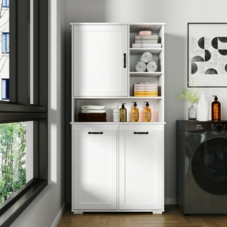 Torsi Modern Double Door Storage Cabinet - Shelves - Walmart.com