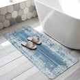 thumbnail image 2 of Runner Rug 1.64'x5.25', Blue Coastal Nautical Non Slip Backing Floor Mats Soft Area Rugs, Absorbent Muddy Dirt Trapping Carpet for Entryway Hallway Kitchen Summer Ocean Sea Waves Starfish Coral, 2 of 9