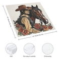 thumbnail image 3 of WYYP Horse Floral Border Polyester Dinner Napkin for Dining Table Kitchen Daily Party Housewarming Farmhouse Decor 4 PCS, 3 of 7