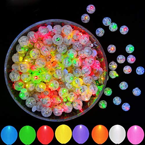 FEPITO 20 Pcs LED Mini Round Ball Balloon Light Halloween Party LED Balloons Lights for Halloween Party Decorations 