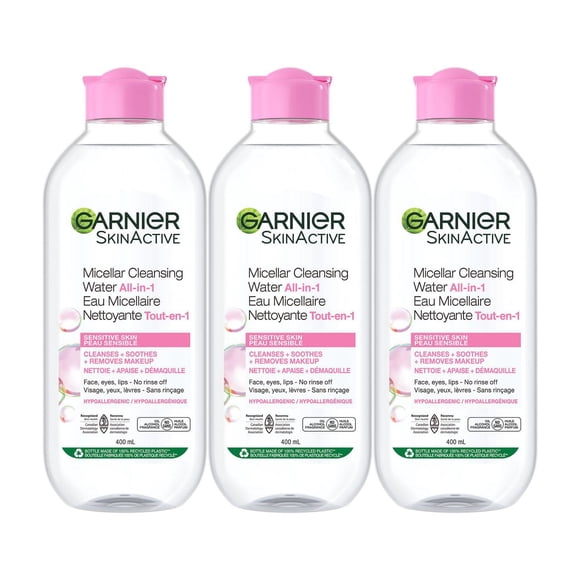 Garnier Micellar Cleansing Water, Face Cleanser and Makeup Remover for All Skin Types Including Sensitive