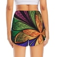 thumbnail image 4 of Uemuo Multicolored Beautiful Flower1 Pattern Women's Athletic Shorts High Waisted Running Shorts with Liner Pockets Gym Elastic Workout Shorts-Small, 4 of 9