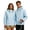 Light Blue, variant on Couples Matching Lightweight Outdoor Windproof Jacket, T800 Polyester Hooded Zip Up Rain Coat Size M-4XL Plus Size Friendly