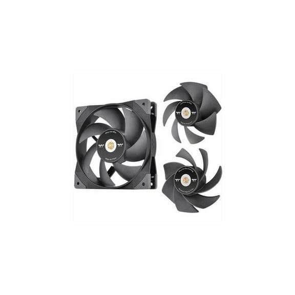 Thermaltake SWAFAN GT12 PC Cooling Fan, 3 Types of Detachable Fan Blades, High Pressure/High Air Flow/ Reversed (Single Fan Pack) CL-F155-PL12BL-A