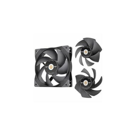 Thermaltake SWAFAN GT12 PC Cooling Fan, 3 Types of Detachable Fan Blades, High Pressure/High Air Flow/ Reversed (Single Fan Pack) CL-F155-PL12BL-A