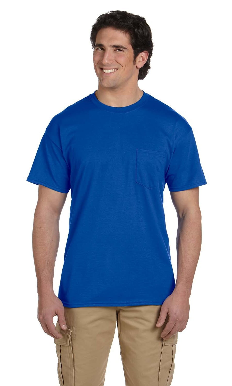 Gildan - The Gildan Adult DryBlend 56 oz, 50/50 Pocket T-Shirt - ROYAL - 2XL - Walmart.com 