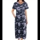 thumbnail image 3 of Vestido Camisero Informal de Verano para Mujer, Holgado, de Corta, Estilo Camuflaje, con Bolsillo Azul M, 3 of 8