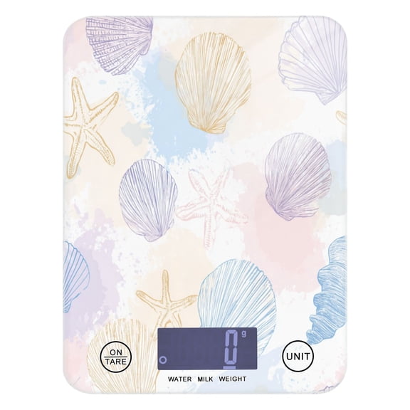 Food Scale Small Food Scale Kitchen Scale Kitchen Electronic Scale Multifunctional Digital Kitchen Scale Baking and Cooking Scale Coastal Beach Theme Art