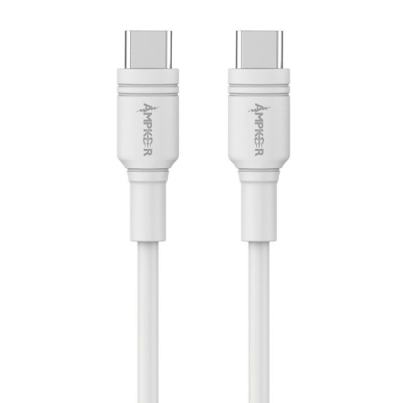 USB Cable for Samsung Galaxy A54 5G - 3A (Heavy Duty) High Powered Fast Charging USB-C to USB-C Cable - 5 Feet - White